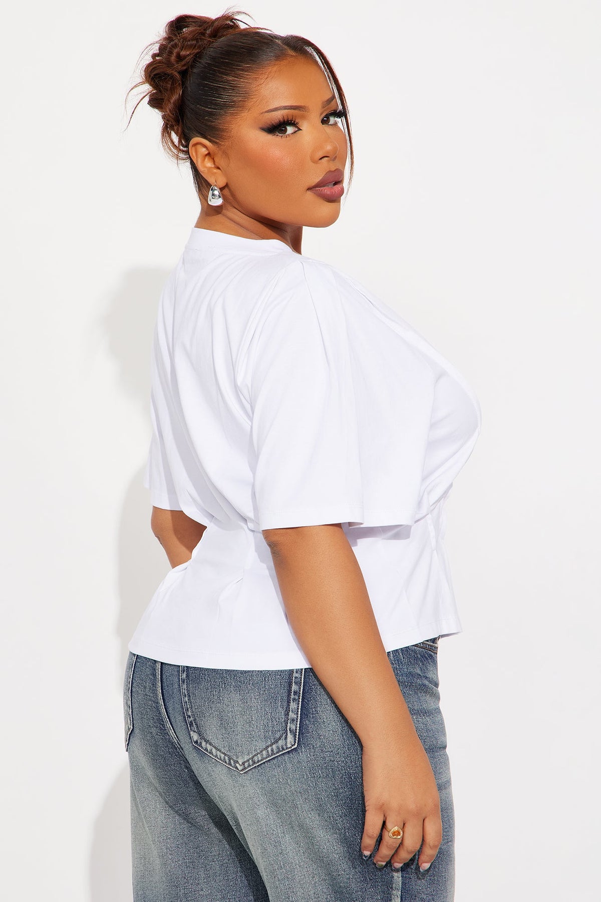 Keep It Edgy Crew Neck Tee - White
