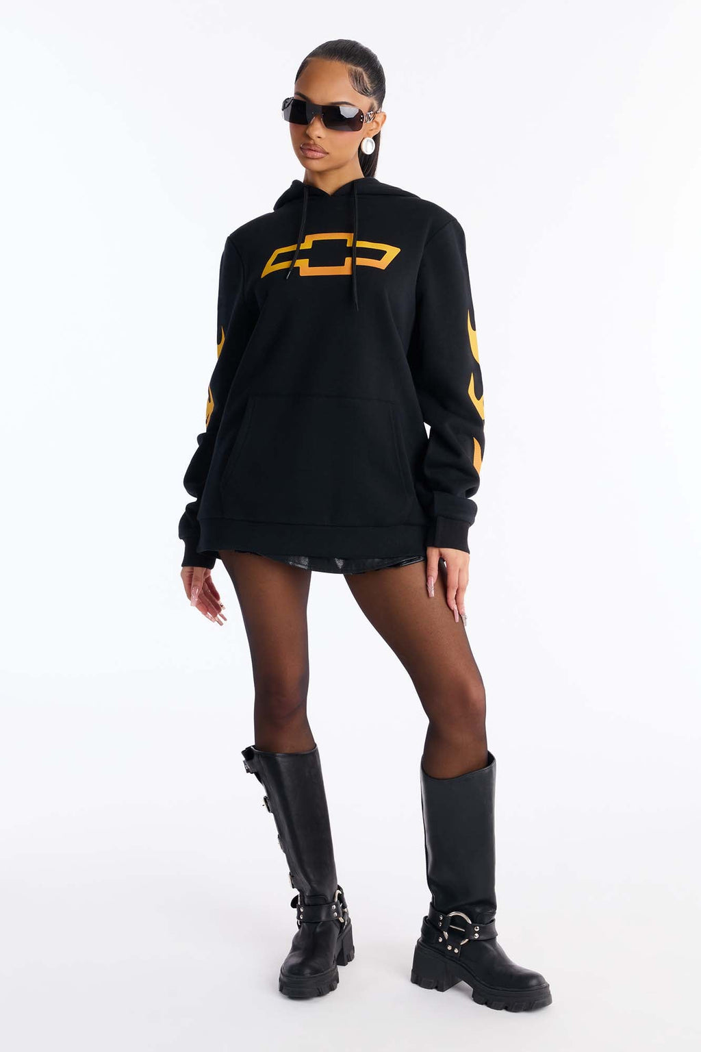 Chevrolet Racing Hoodie Sweatshirt - Black
