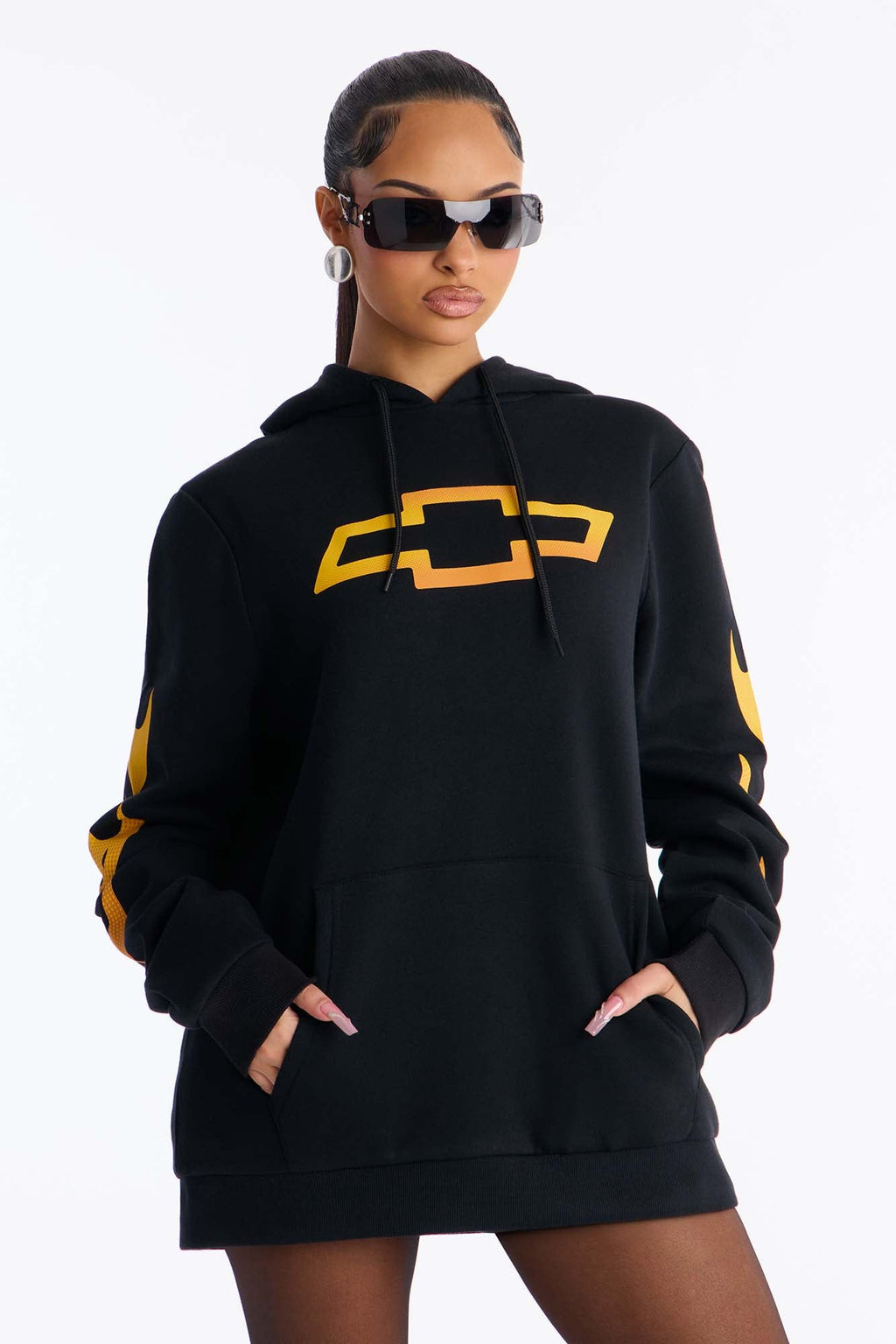 Chevrolet Racing Hoodie Sweatshirt - Black