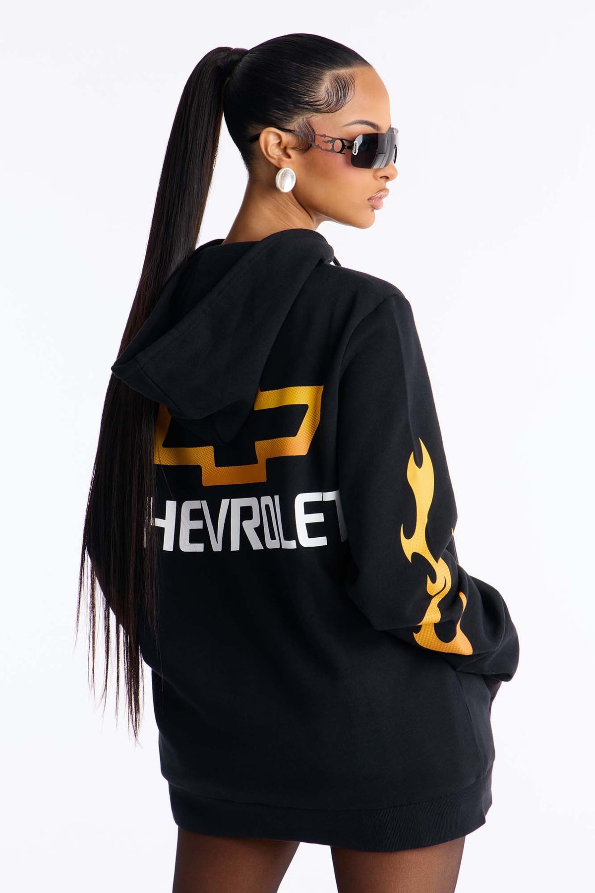 Chevrolet Racing Hoodie Sweatshirt - Black