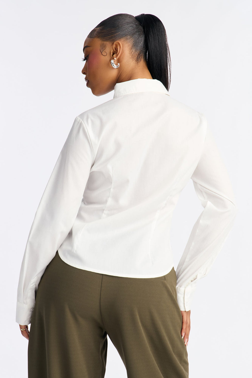 Office Cutie Poplin Shirt - White