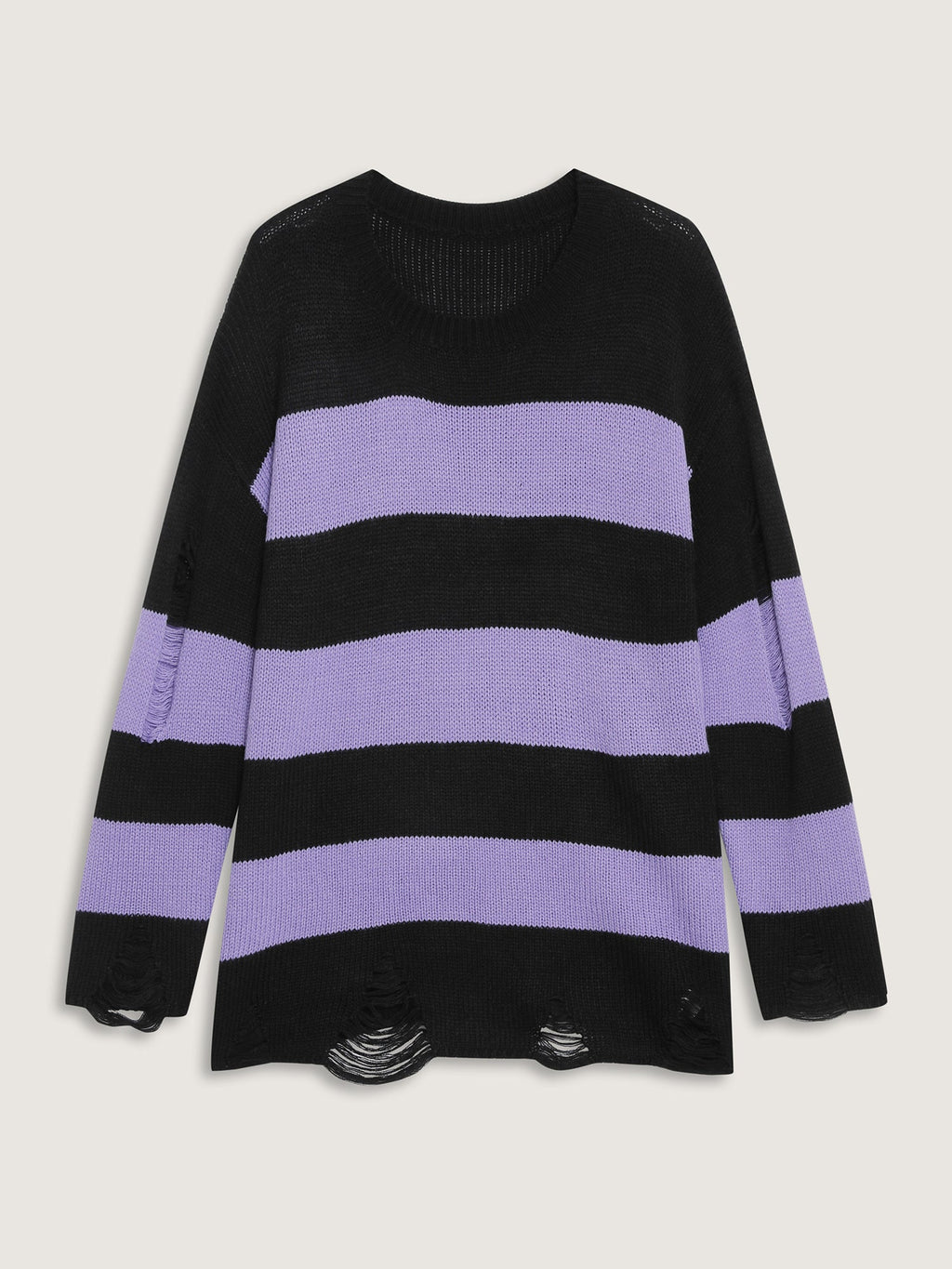 Colorful Stripes Cut-Out Pullover
