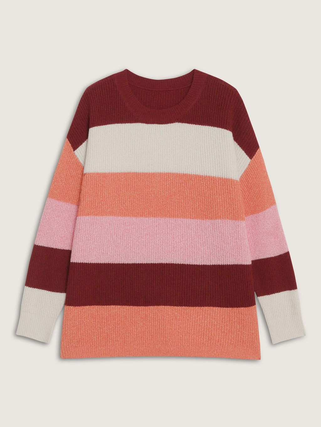 Supersoft Superstretchy Color Stripe Textured Pullover