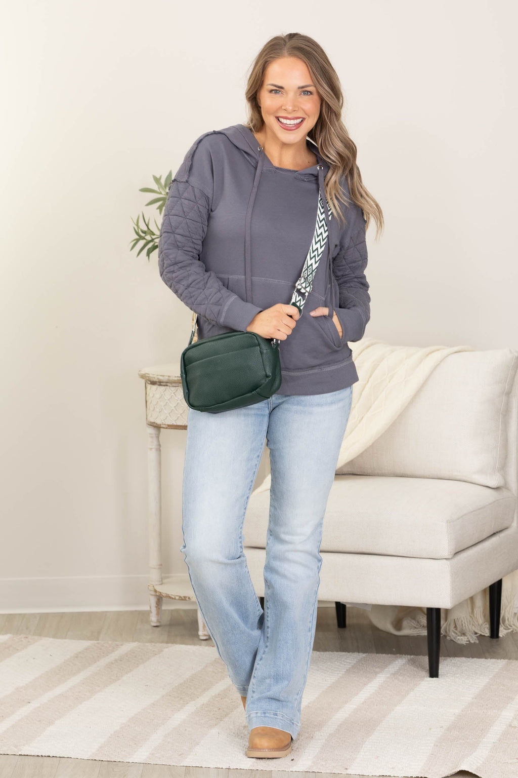 Quilted Knit Mixed Sweatshirts