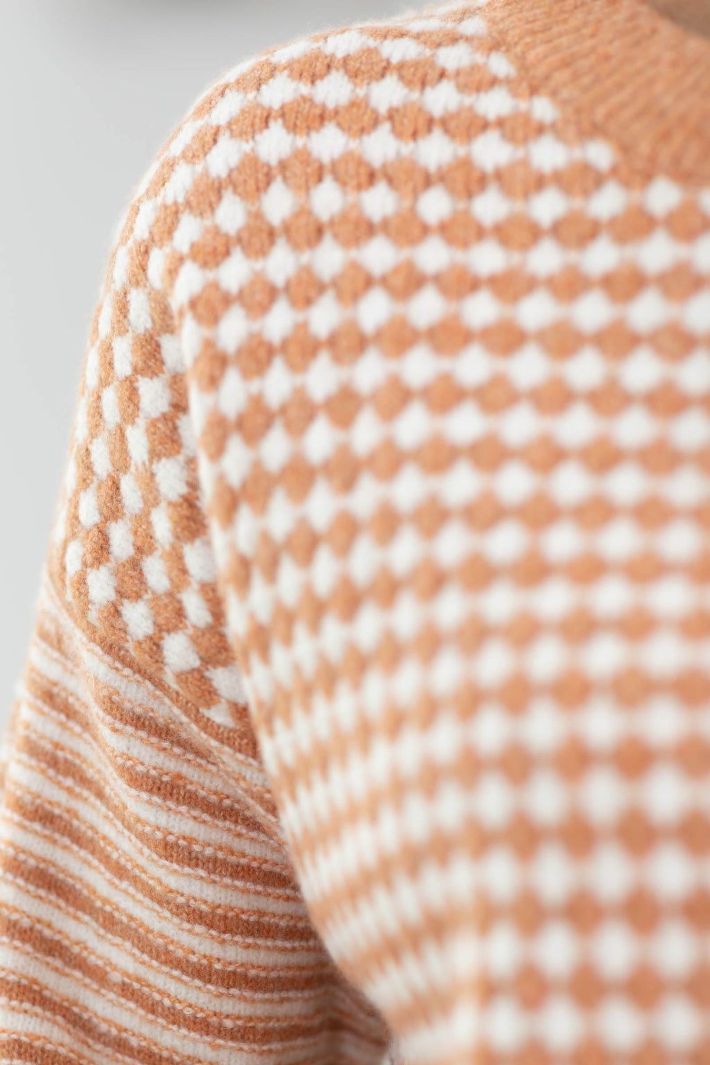 Staccato Terracotta Checker Print Sweater