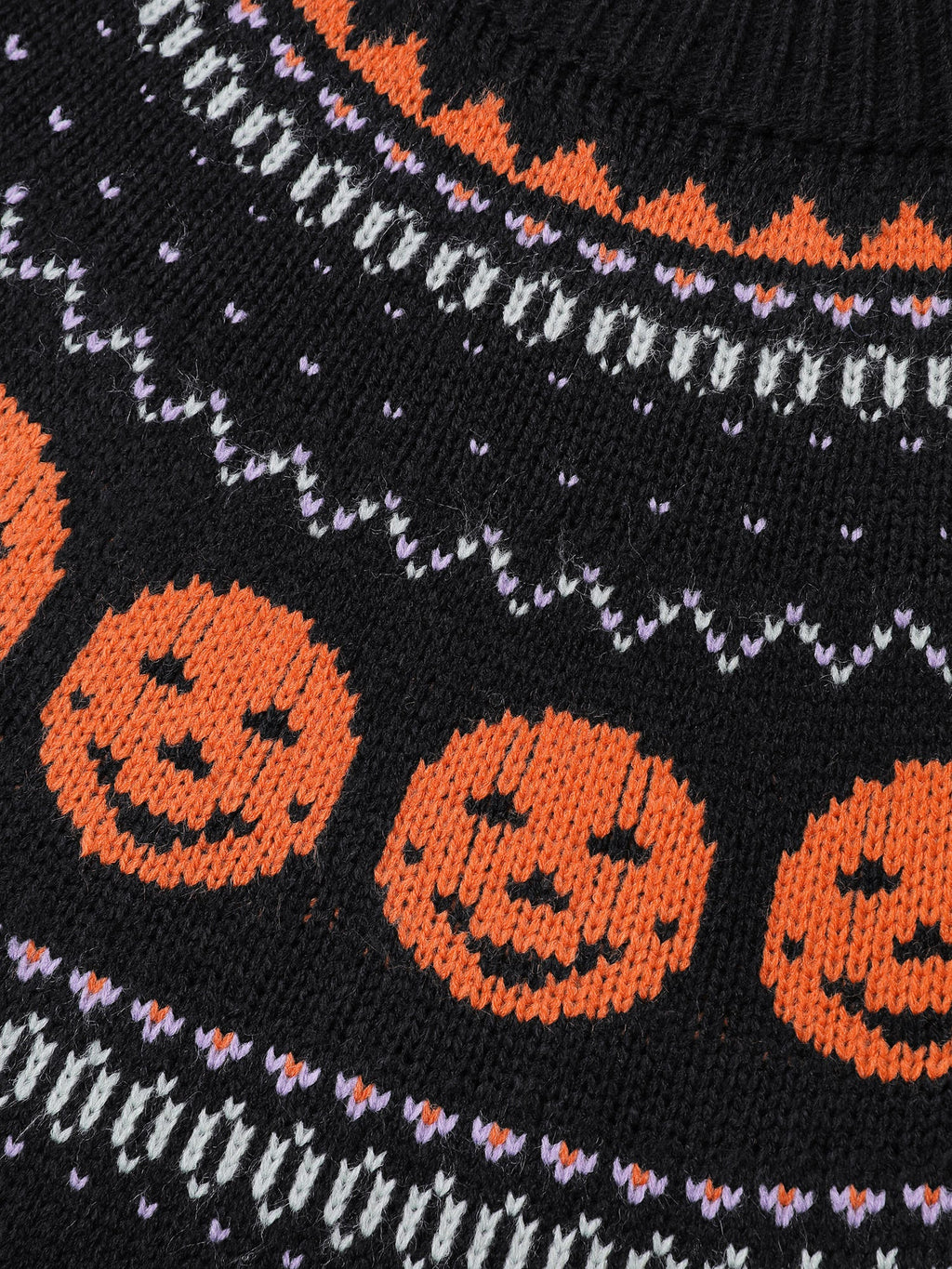 Halloween Fair Isle Yoke Pullover