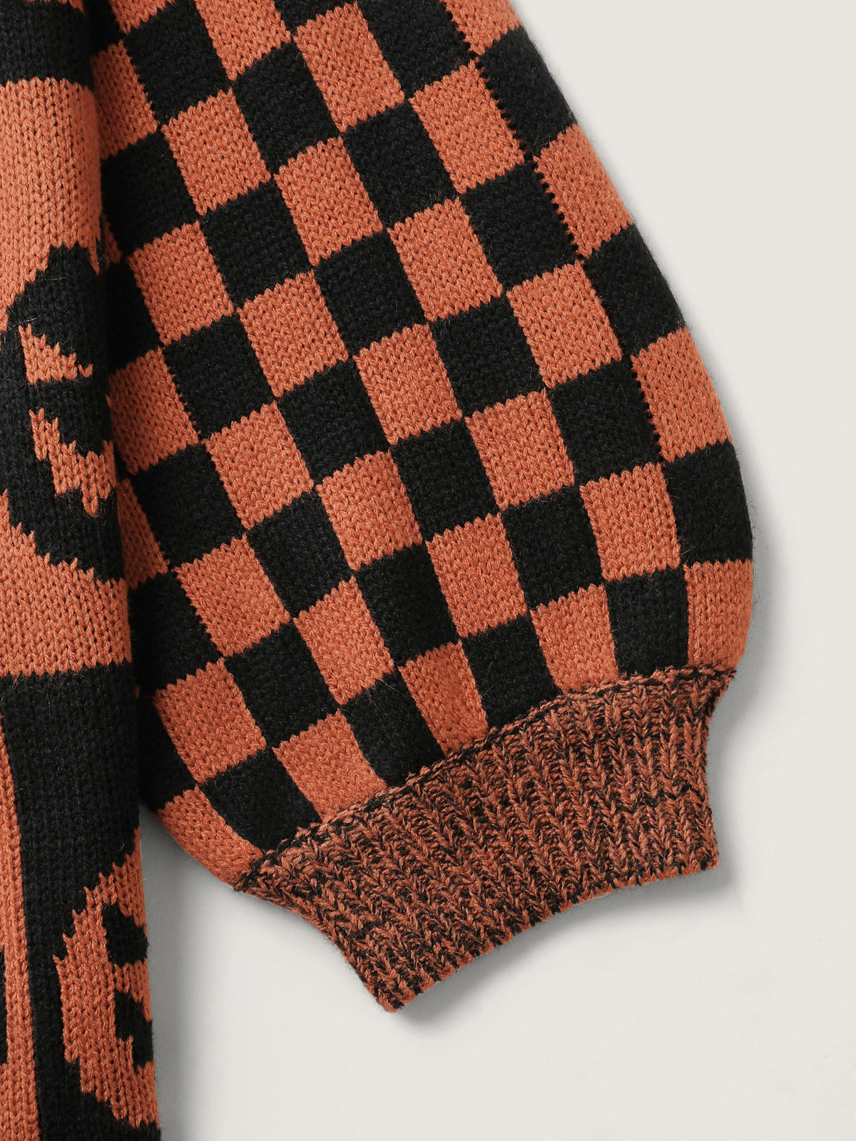 Creepy Pumpkins Jacquard Blended Yarn Pullover