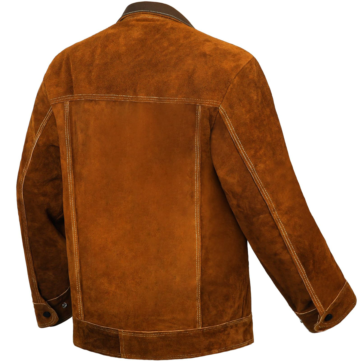 ARCCAPTAIN Leather Welding Jacket. Heavy Duty Welder Jackets with Flame Resistant Split Cowhide Leather. Welding Coat for Men Women