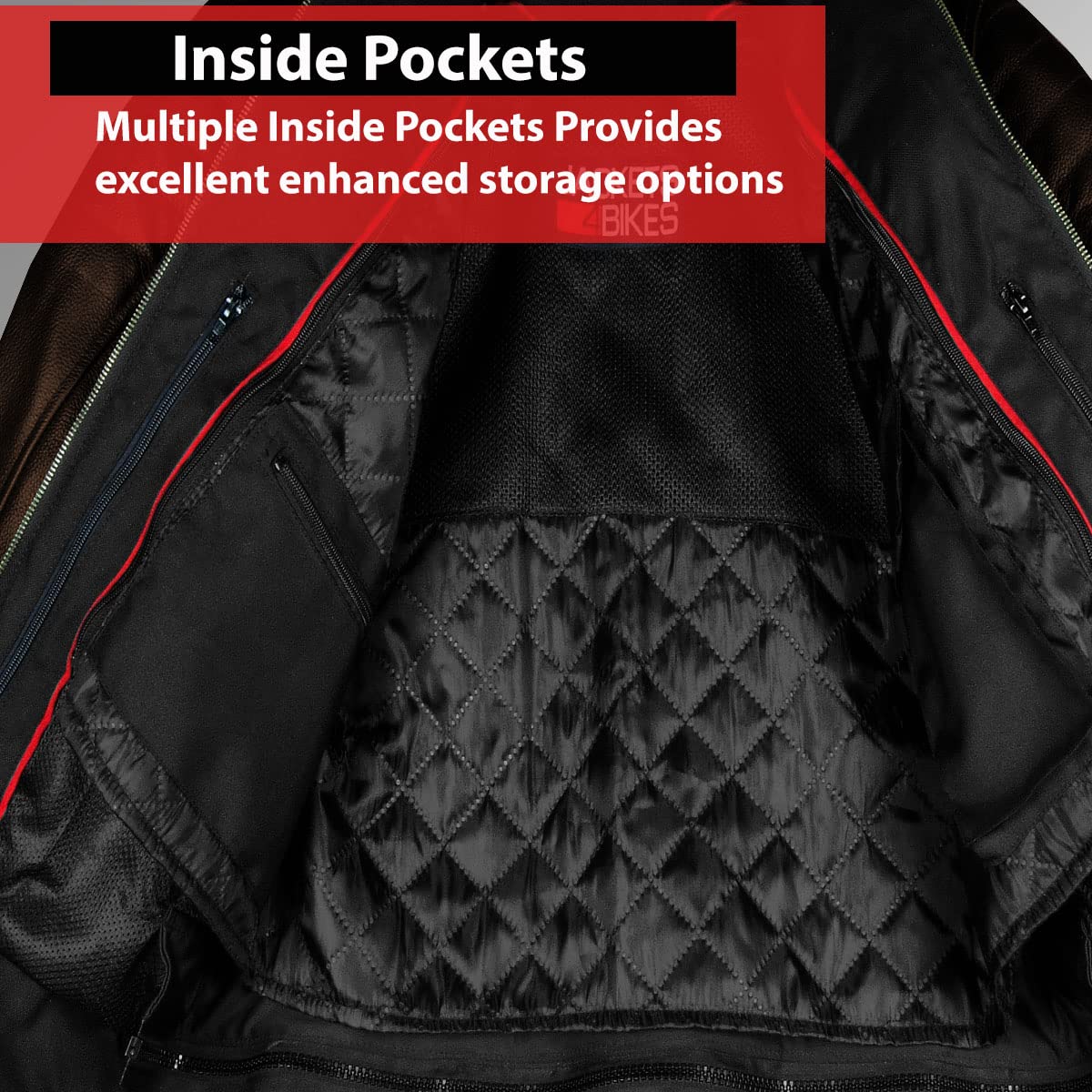 REVOLT Men's Motorcycle Jacket. Natural Buffalo Leather. CE Armor - Ventilation. Cruiser Motorbiker Touring Biker Brown L