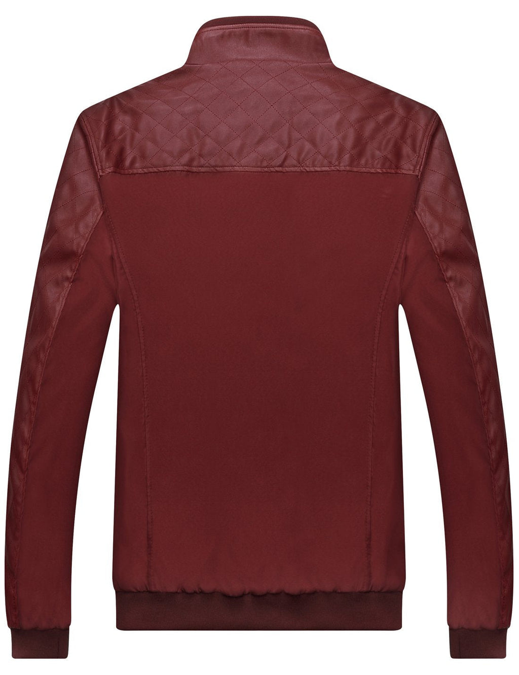 Tanming Men's Casual Slim Fit Lightweight Zip Up Softshell Bomber Jacket (Medium. Red)