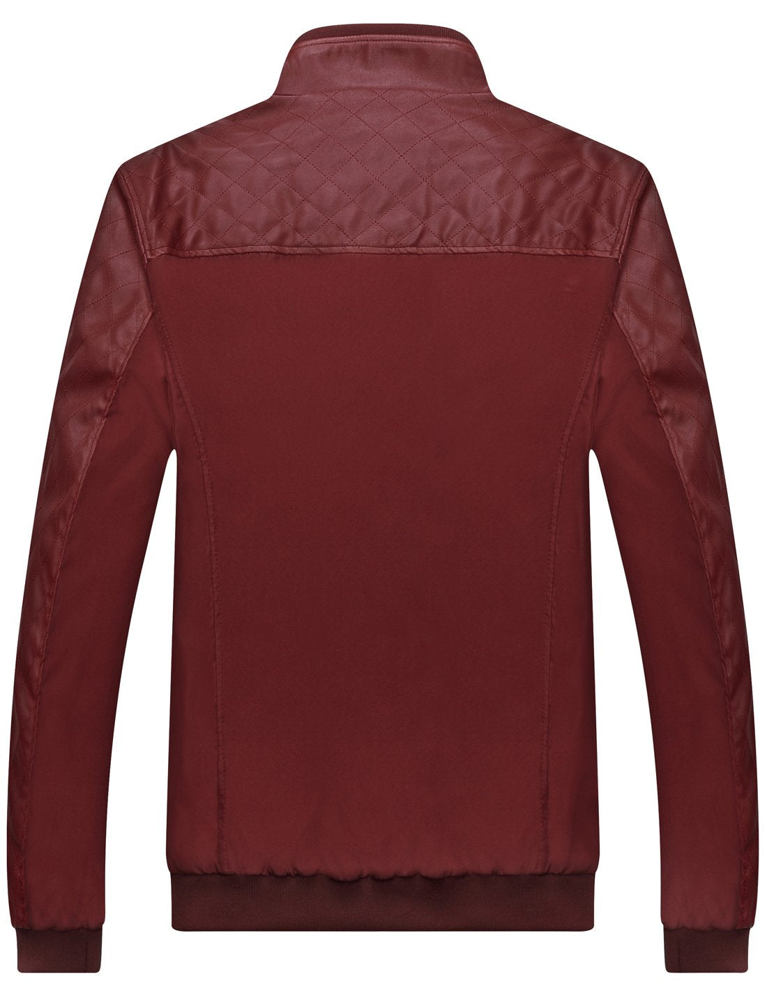 Tanming Men's Casual Slim Fit Lightweight Zip Up Softshell Bomber Jacket (Medium. Red)