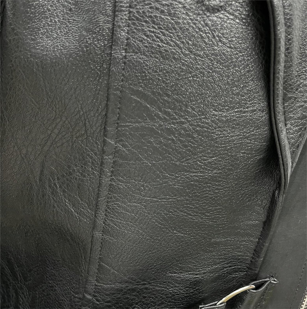 TZMAPU Men's Faux Leather Motorcycle Trench Coat Black Long Punk Jacket (Black .Medium)