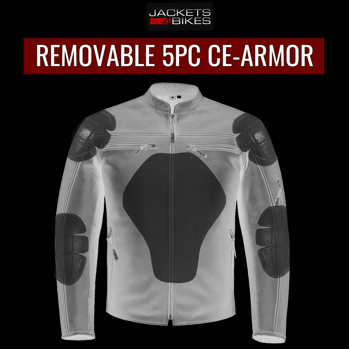 REVOLT Men's Motorcycle Jacket. Natural Buffalo Leather. CE Armor - Ventilation. Cruiser Motorbiker Touring Biker Brown L