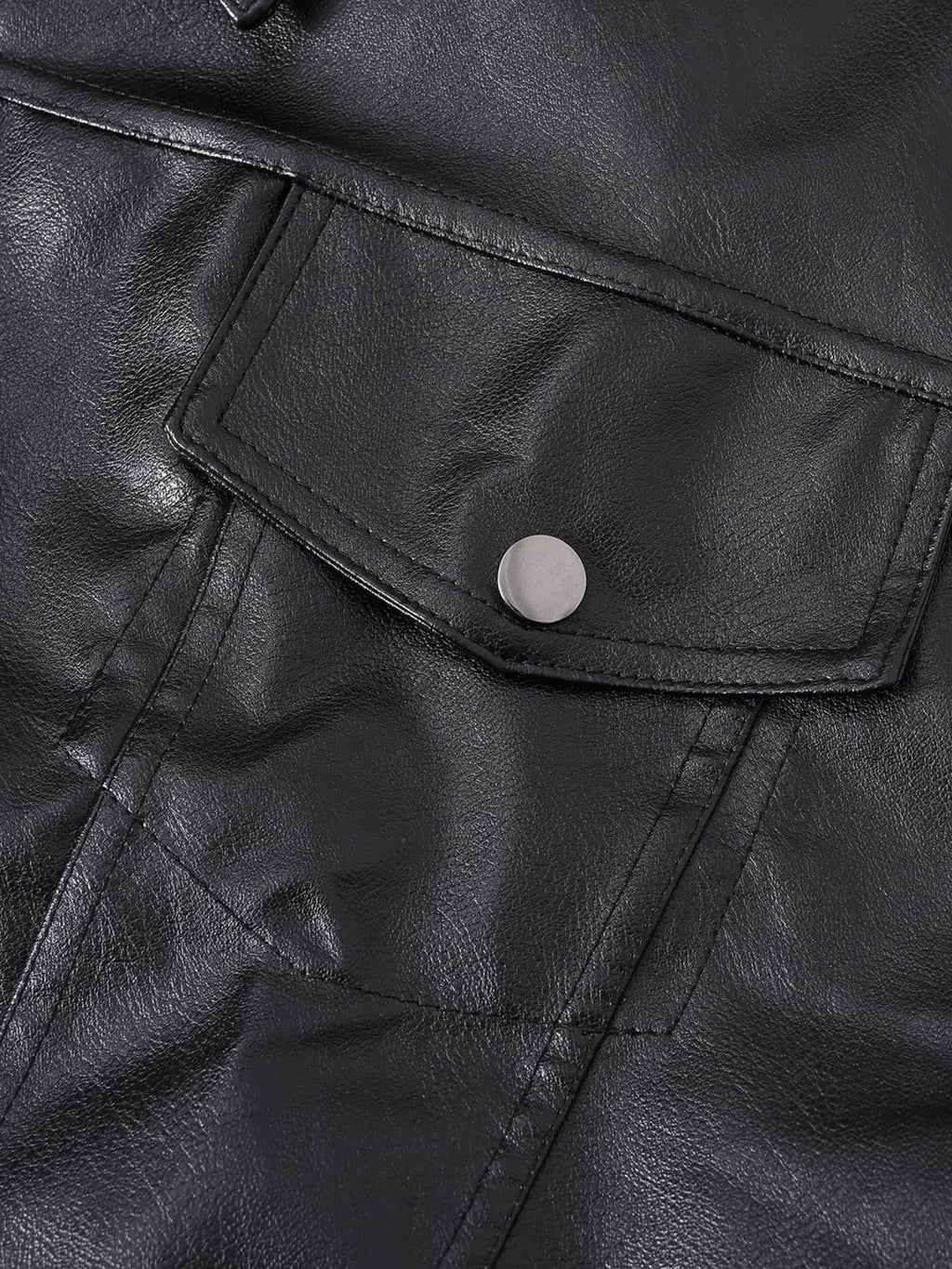 DSDZ Men's Zipper PU Faux Leather Sleeveless Waistcoat Motorcycle Biker Vest Jacket Black S