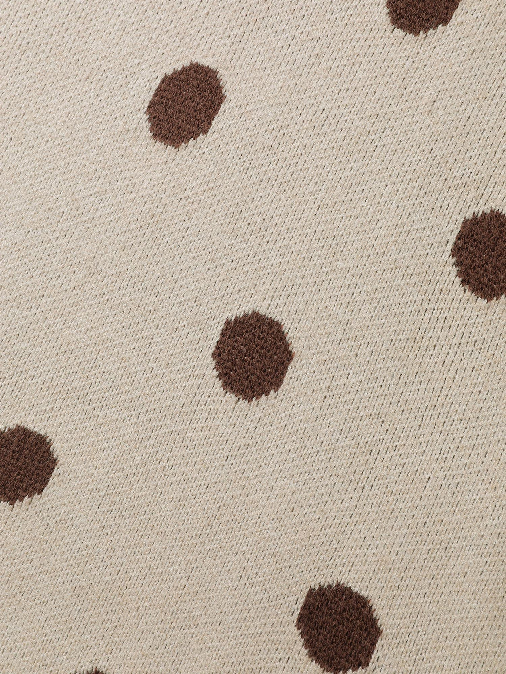 Polka Dots Print Color Contrast Pullover