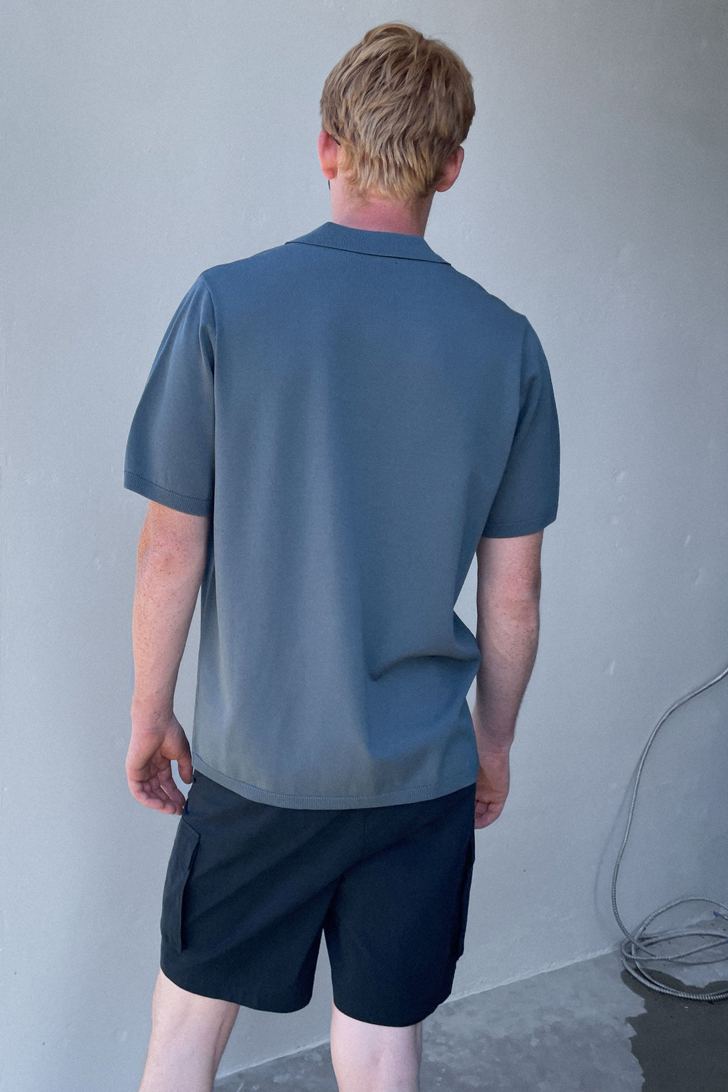SHORT SLEEVE POLO BUTTON UP