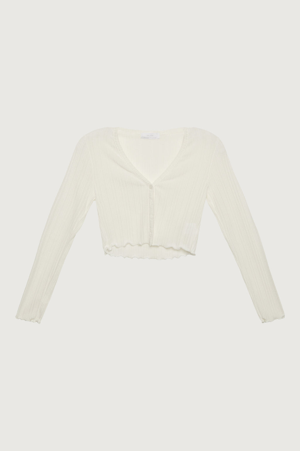 CROPPED SEMI-SHEER CARDIGAN