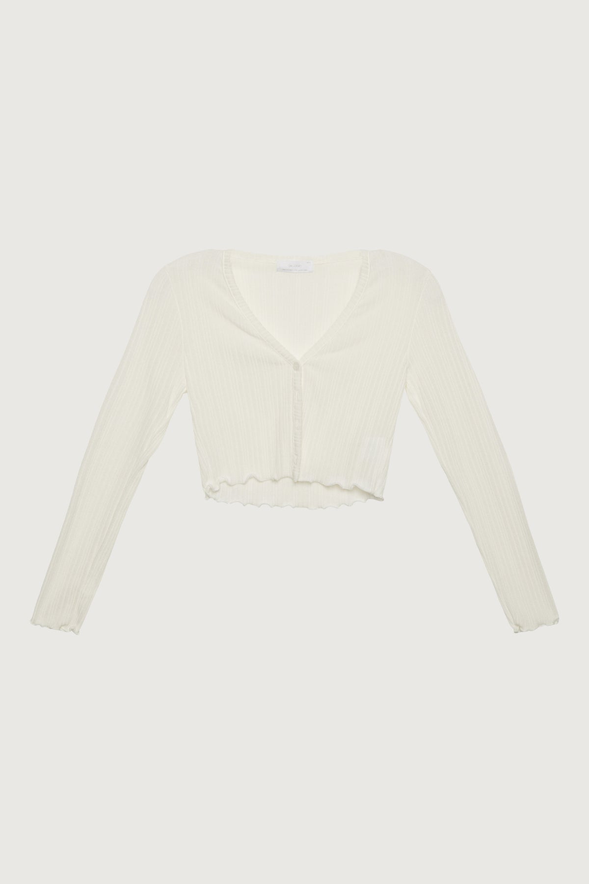 CROPPED SEMI-SHEER CARDIGAN