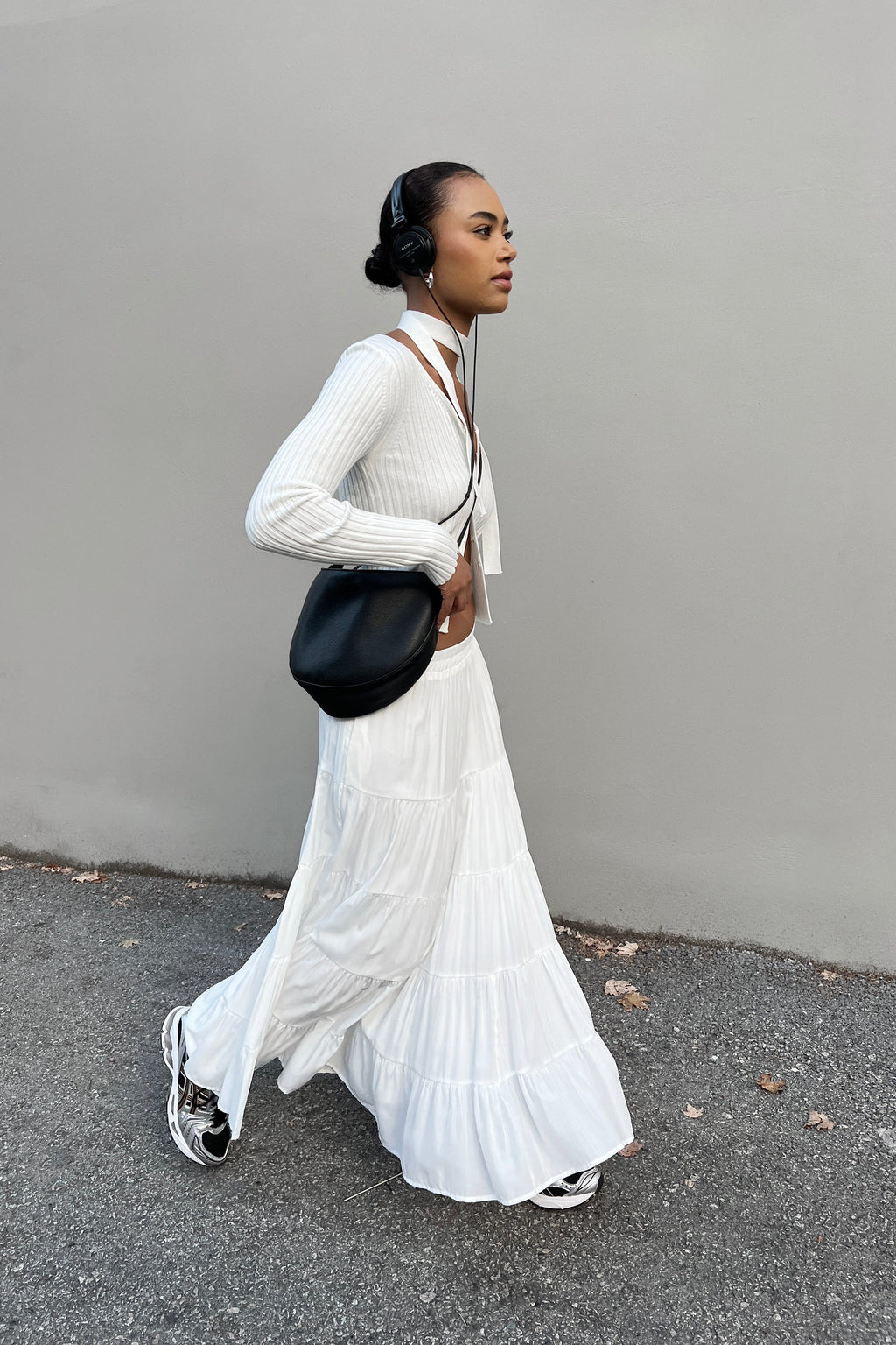 RIBBED CARDIGAN WITH TIE