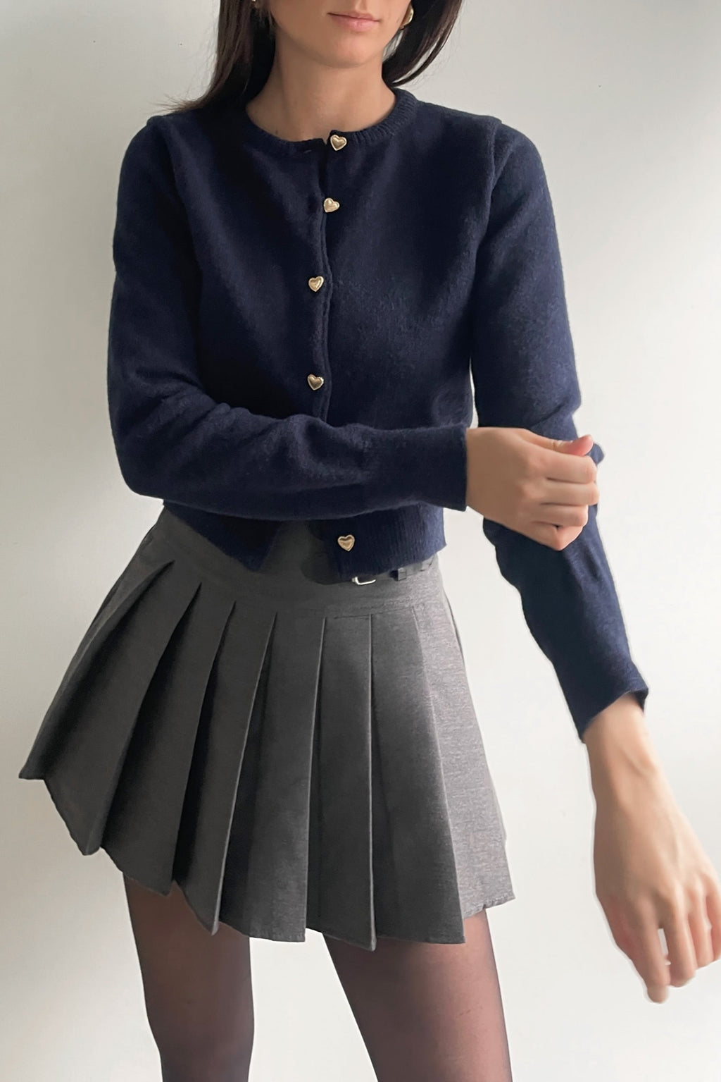 CARDIGAN WITH HEART BUTTONS