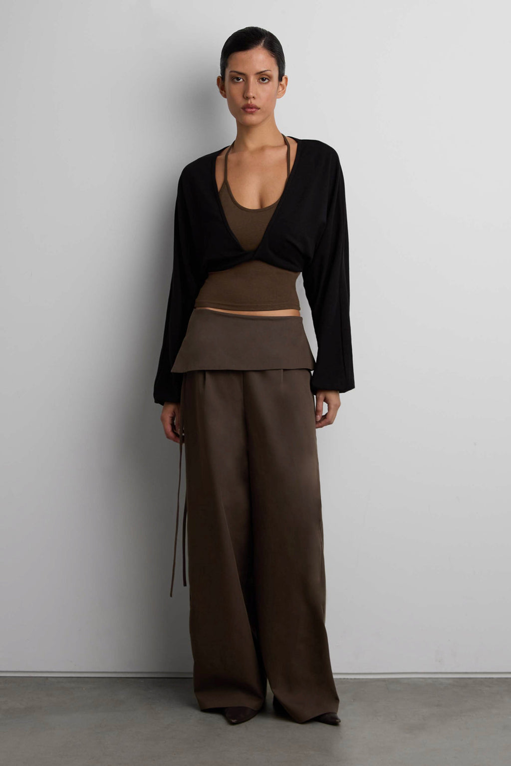 TWIST FRONT CARDIGAN & TANK SET