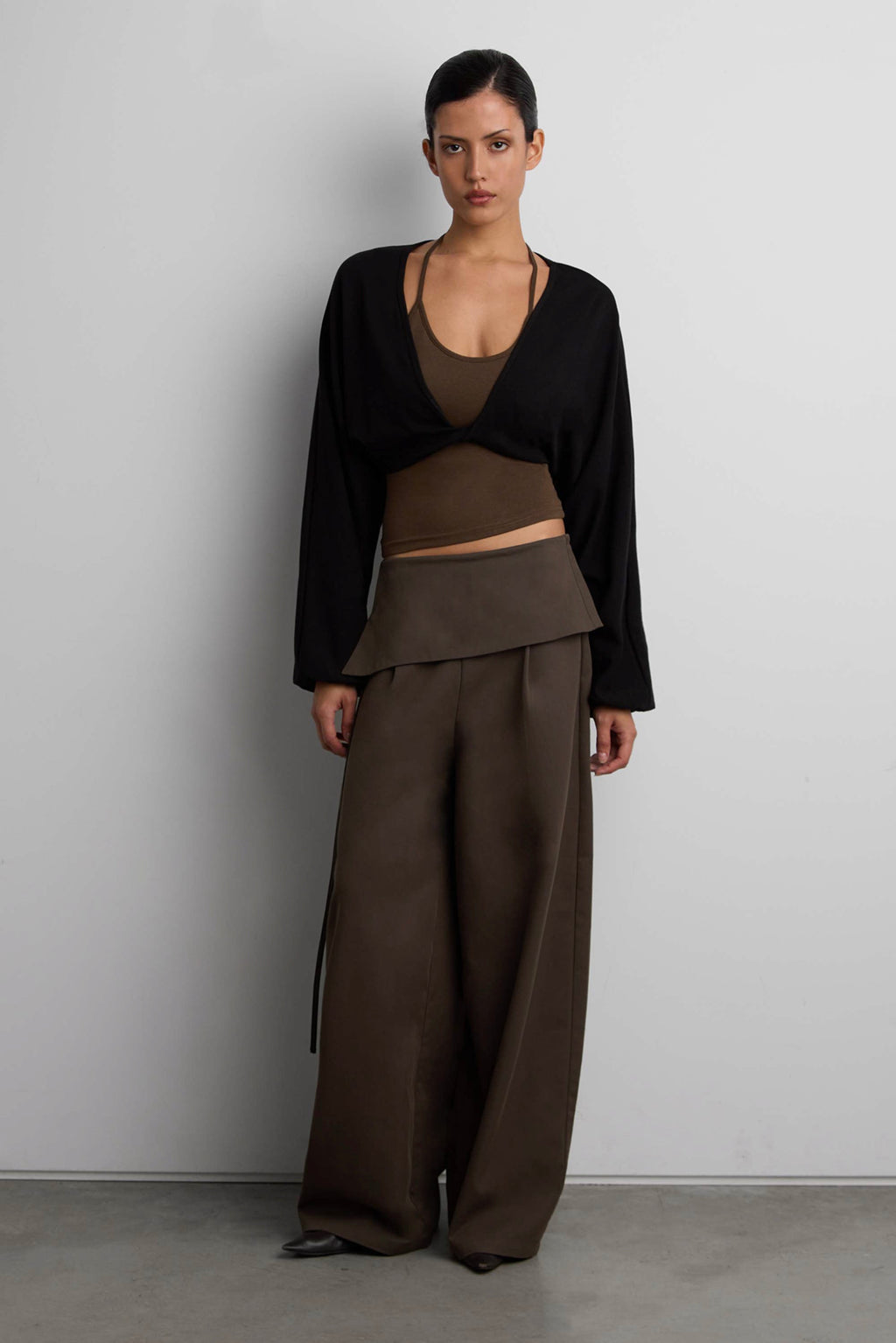 TWIST FRONT CARDIGAN & TANK SET