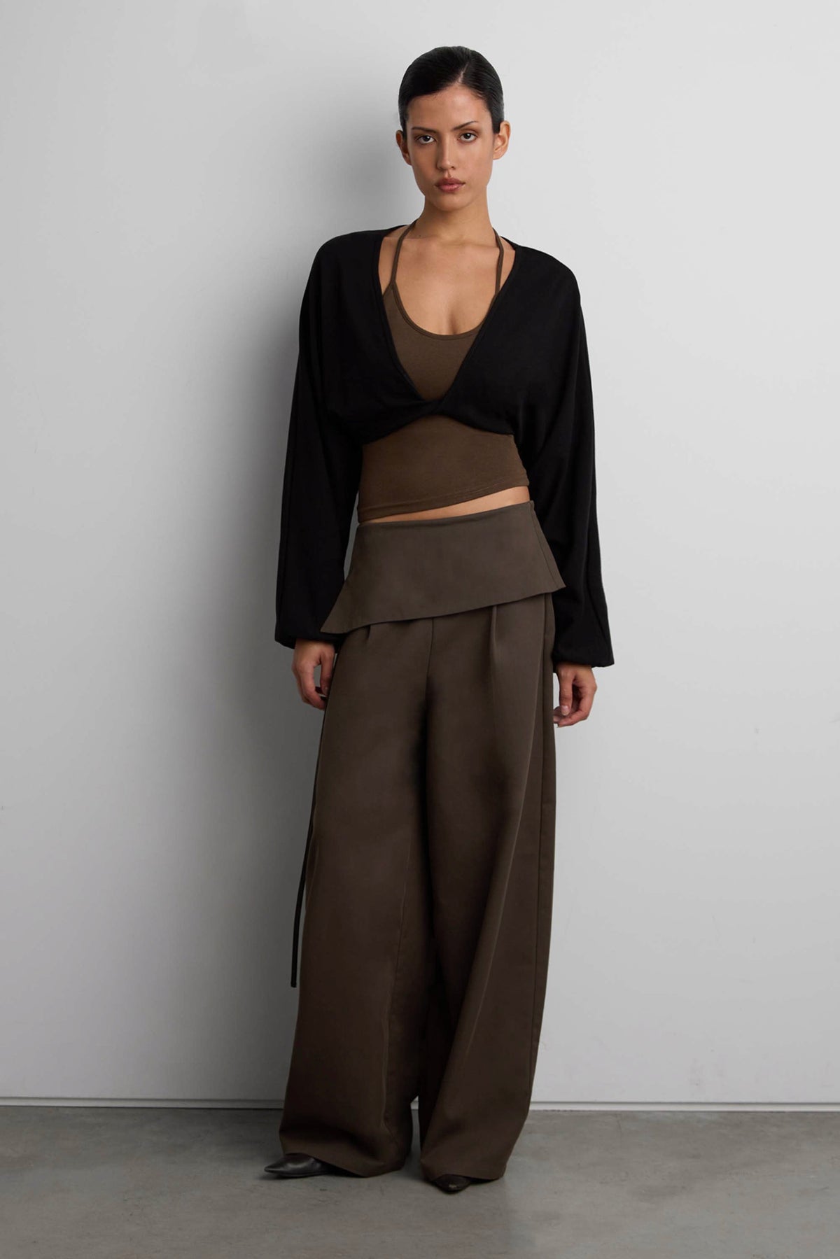 TWIST FRONT CARDIGAN & TANK SET