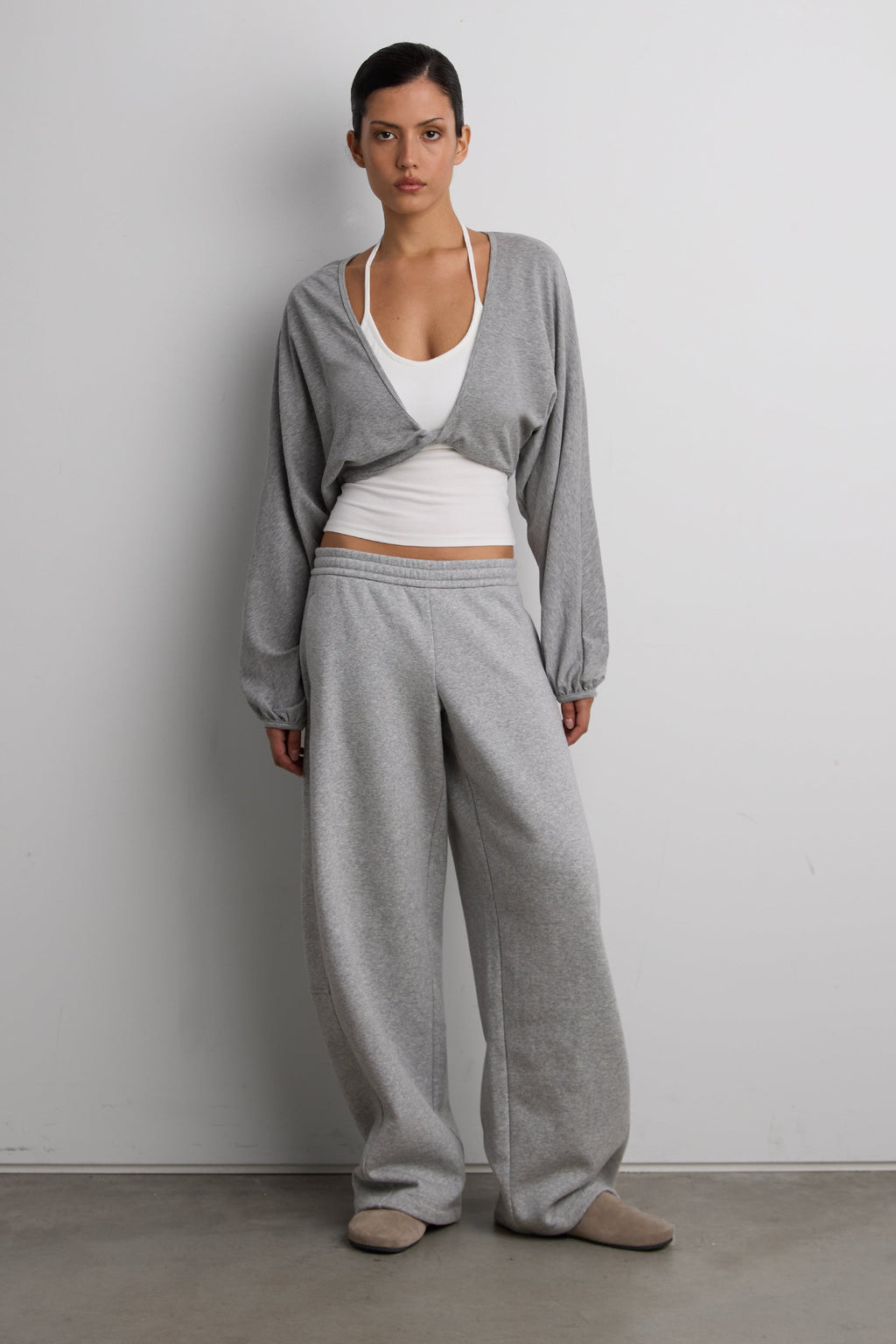 TWIST FRONT CARDIGAN & TANK SET