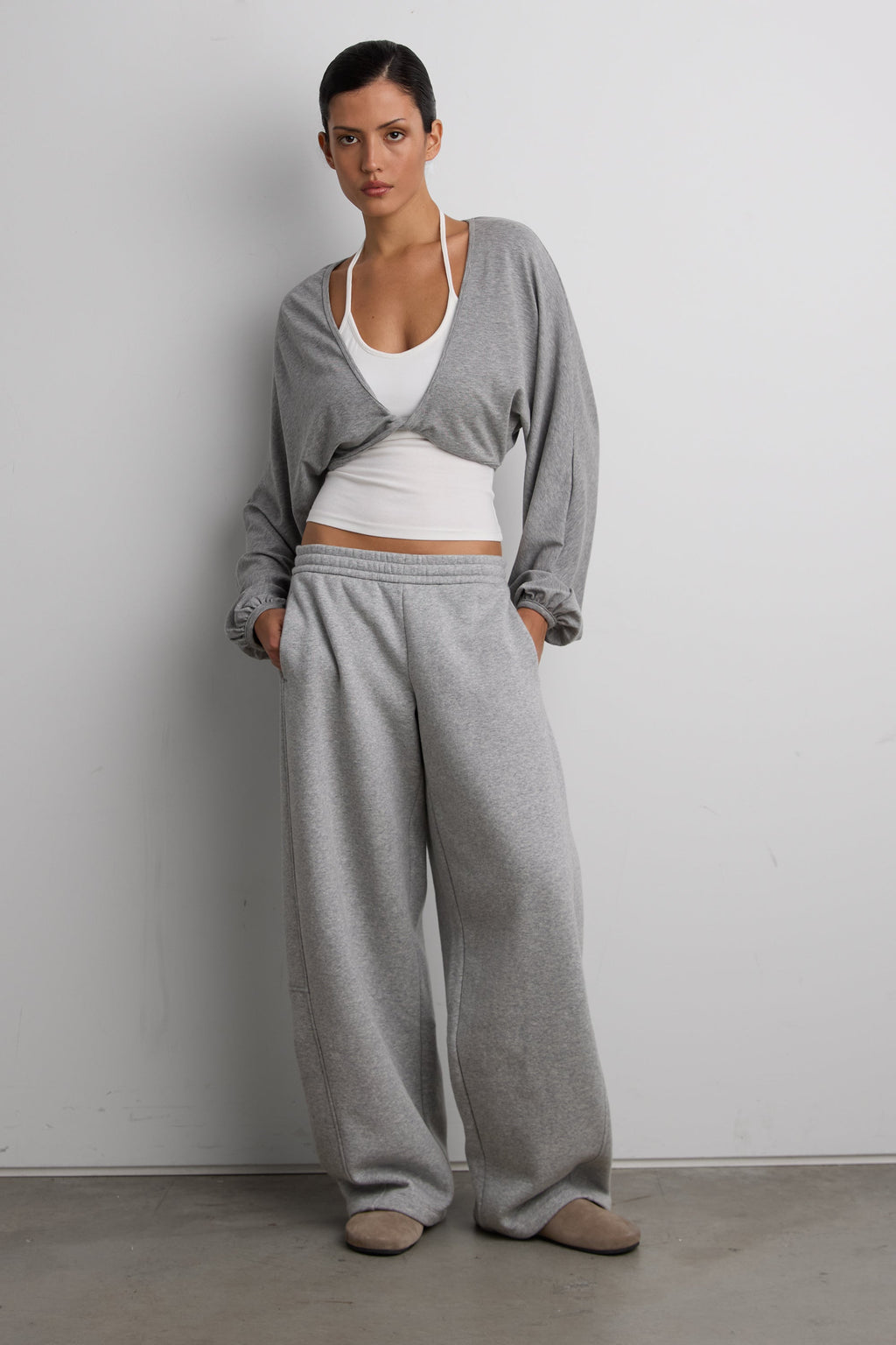 TWIST FRONT CARDIGAN & TANK SET