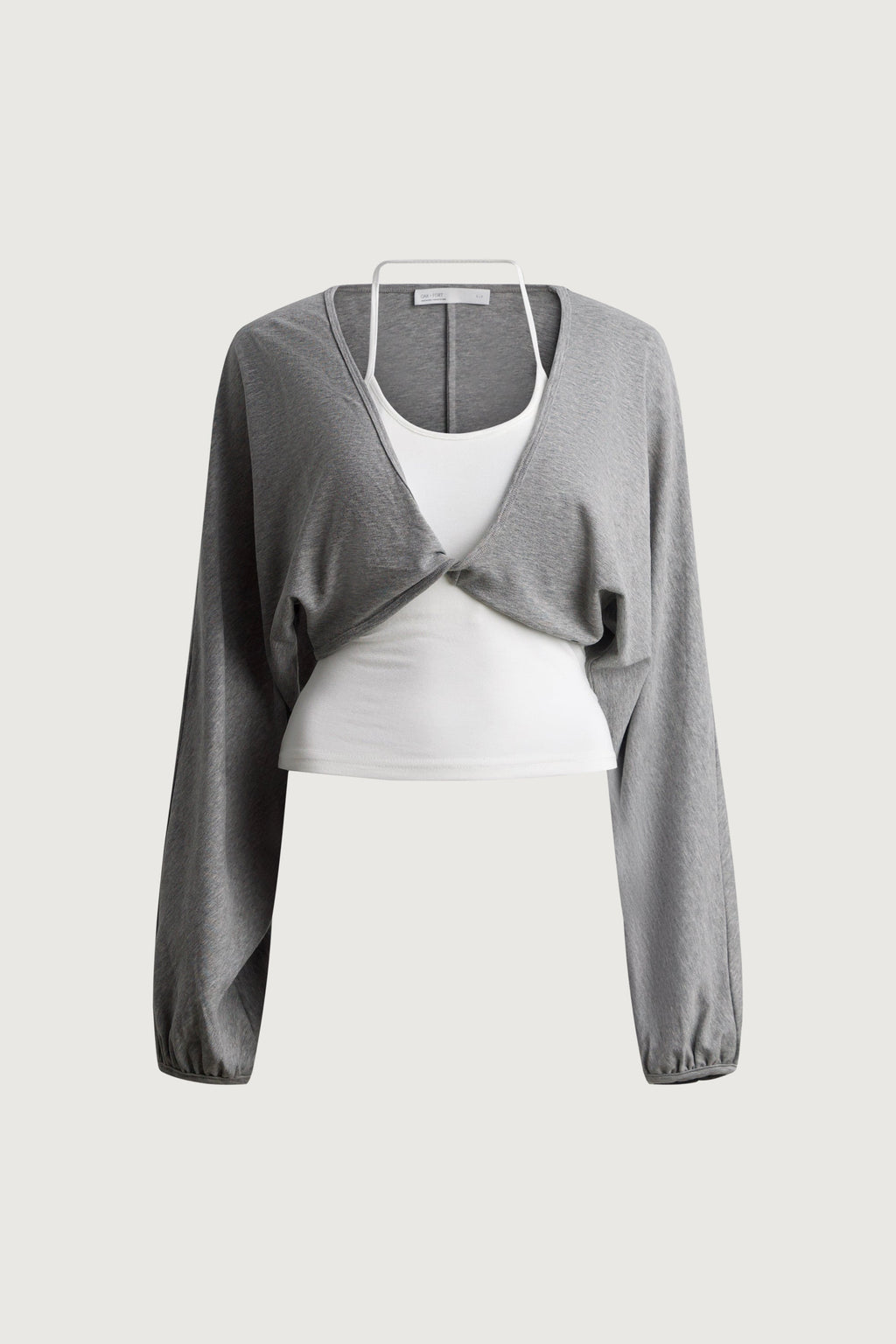 TWIST FRONT CARDIGAN & TANK SET
