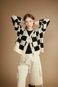 CHECKERED CARDIGAN