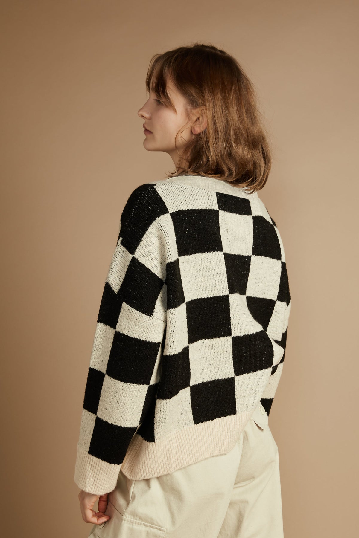 CHECKERED CARDIGAN