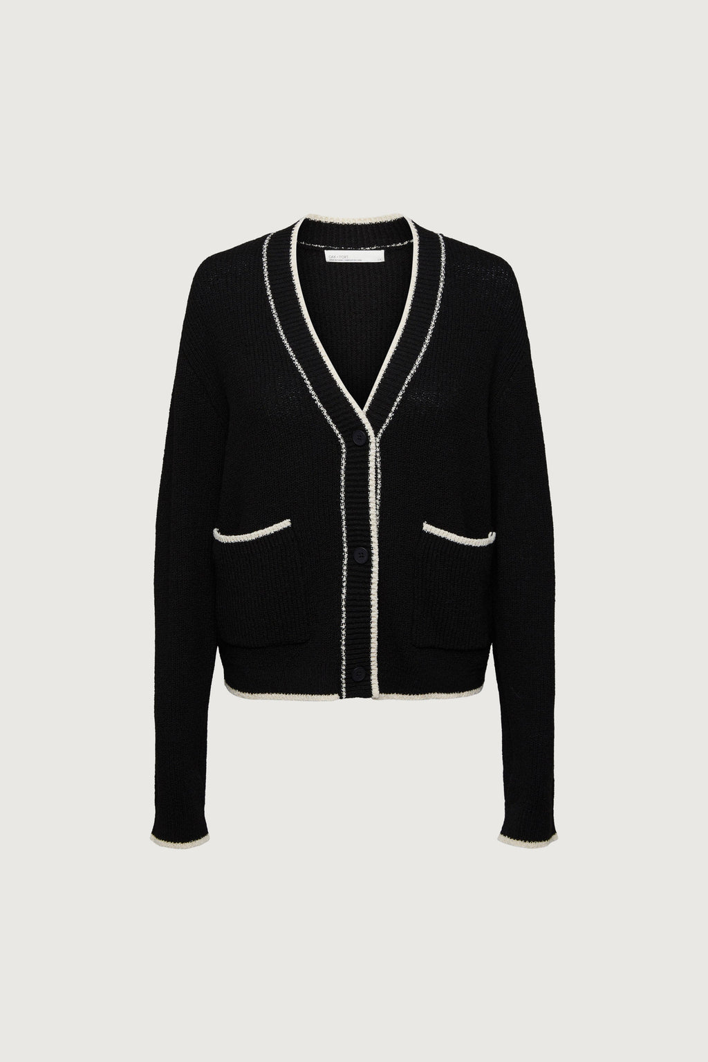 CONTRAST TRIM CARDIGAN