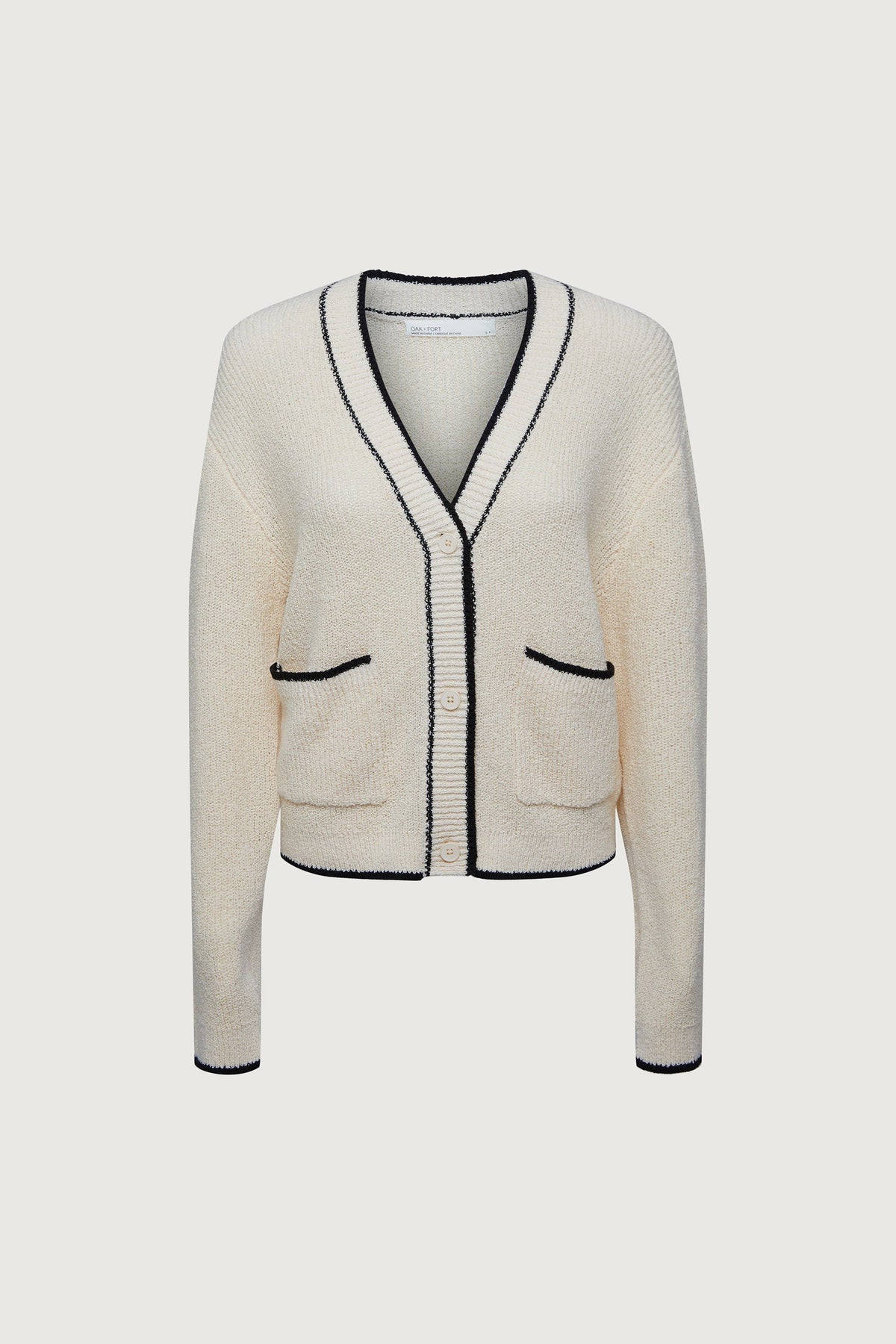 CONTRAST TRIM CARDIGAN