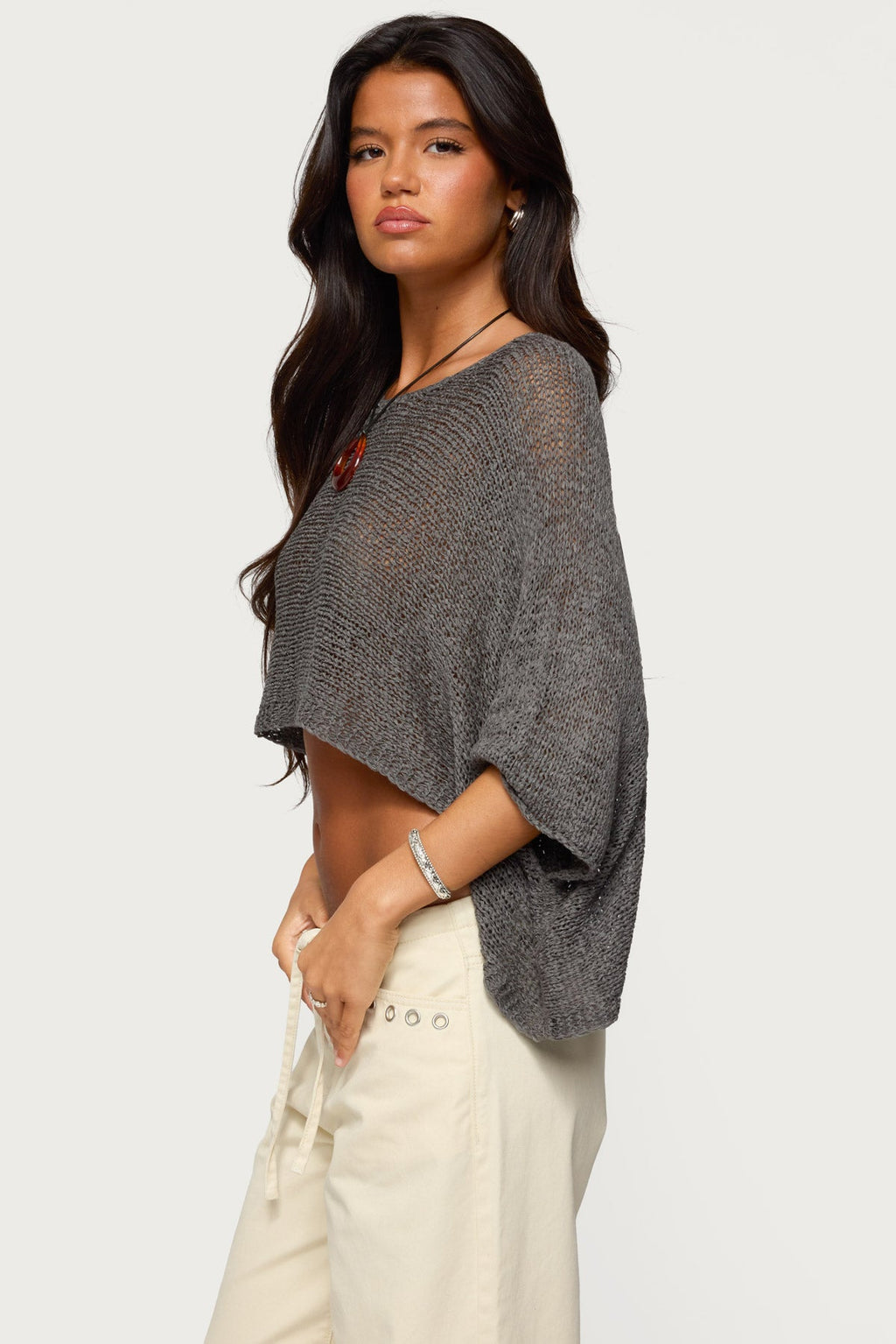 Laline Oversized Knit Crop Top