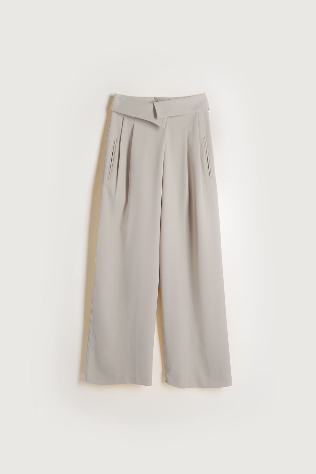 FOLD-OVER WAIST WIDE LEG PANT