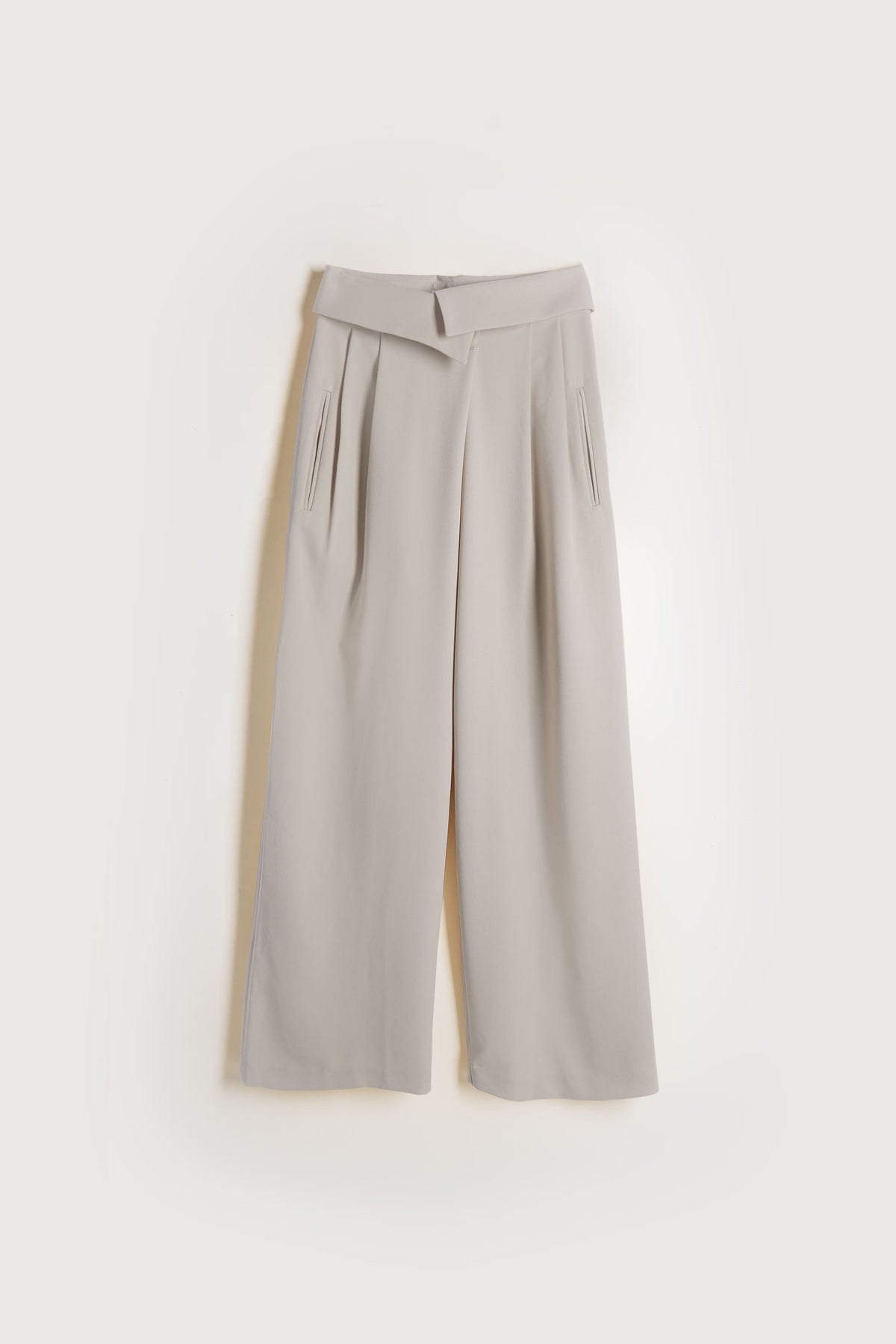 FOLD-OVER WAIST WIDE LEG PANT