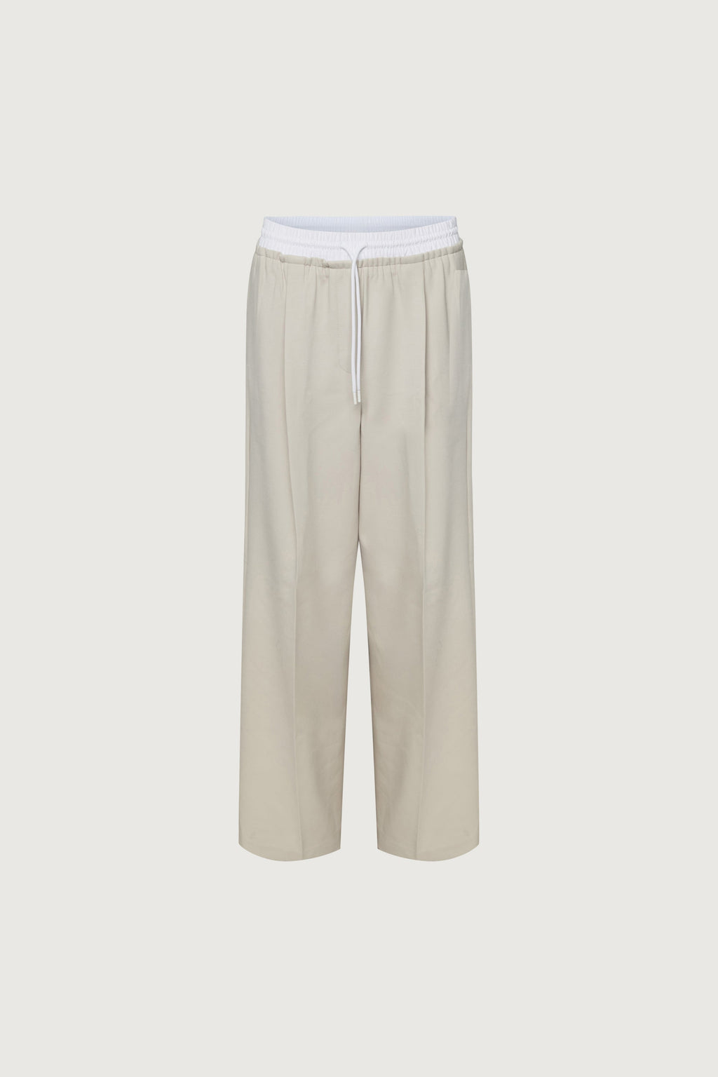 EXPOSED ELASTIC WAISTBAND DRESS PANT