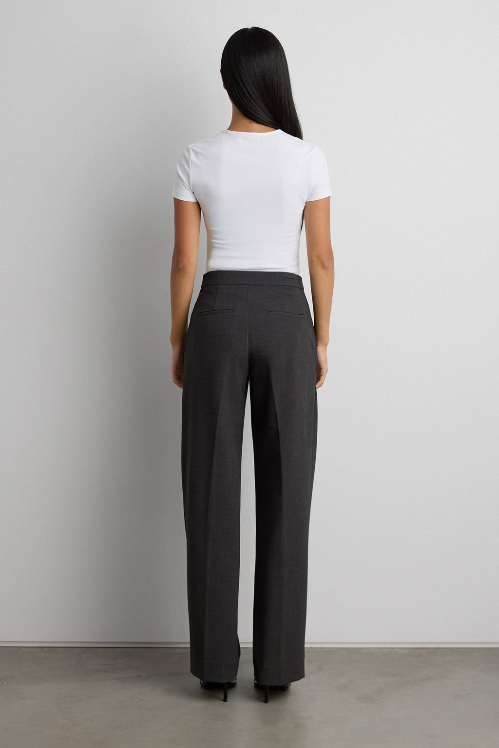 TAILORED HIGH-RISE STRAIGHT LEG PANT