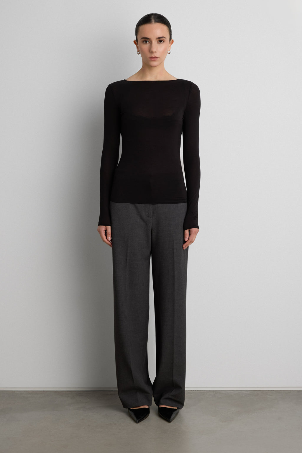TAILORED HIGH-RISE STRAIGHT LEG PANT