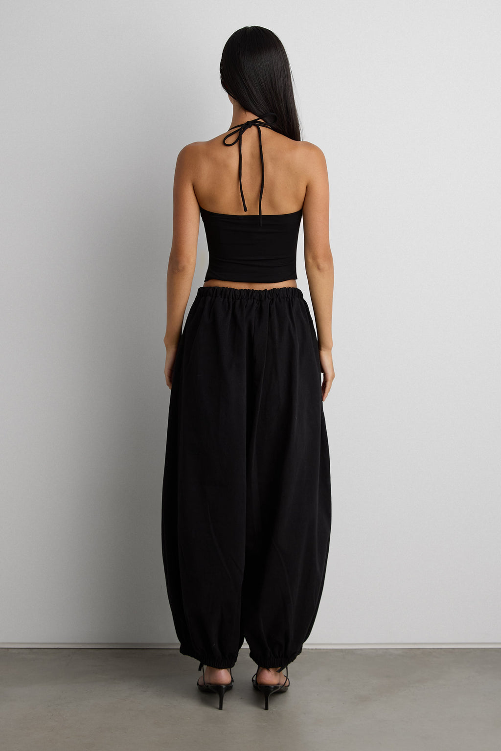 RELAXED BALLOON FIT COTTON PANT