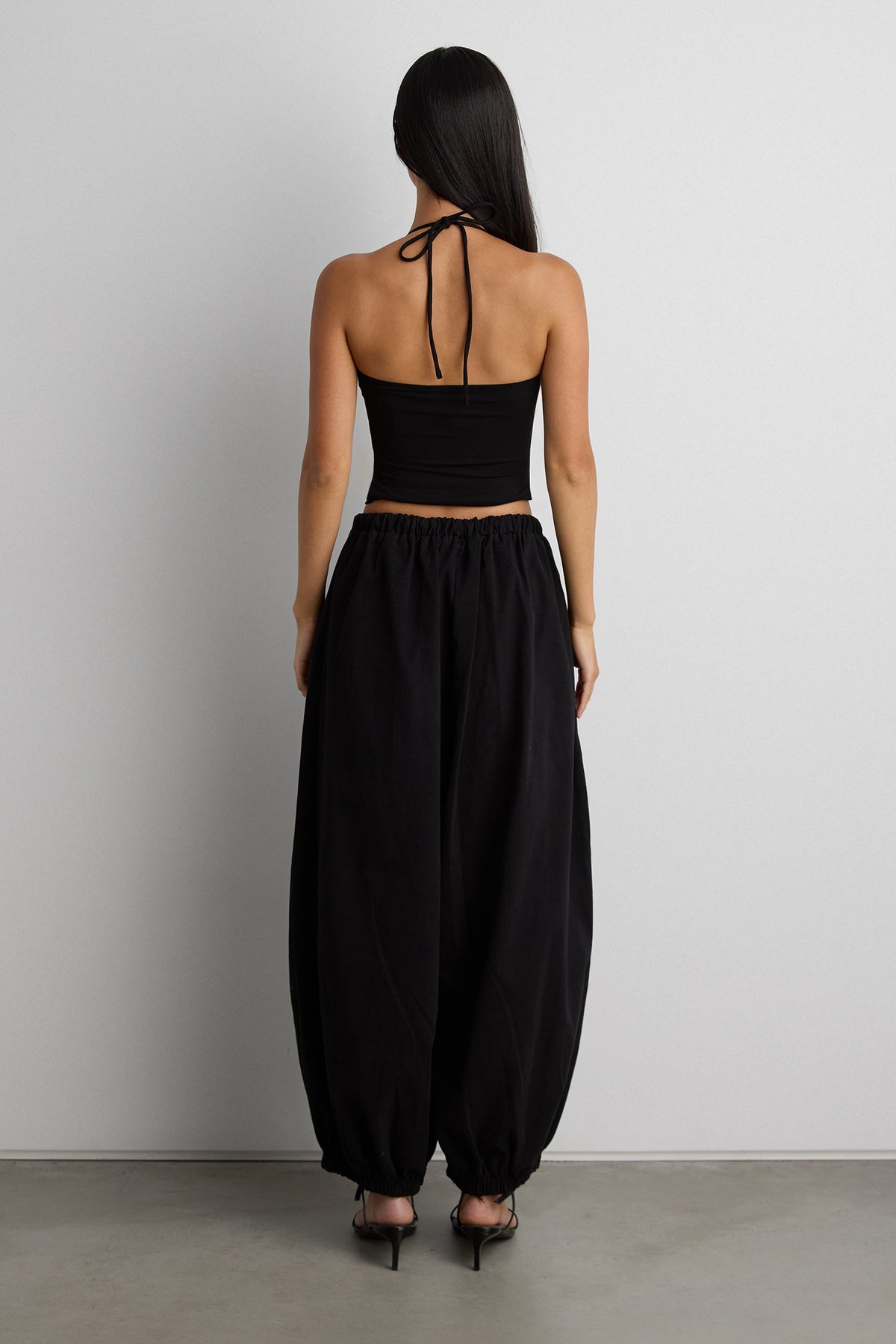 RELAXED BALLOON FIT COTTON PANT