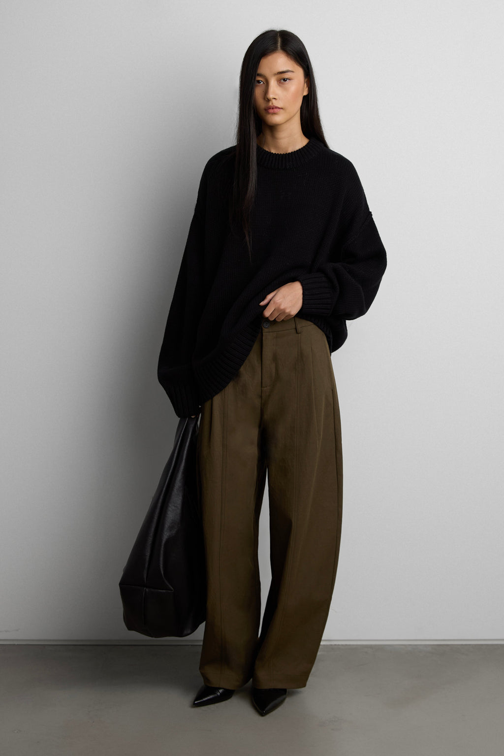 PETITE RELAXED PLEATED WIDE LEG PANT