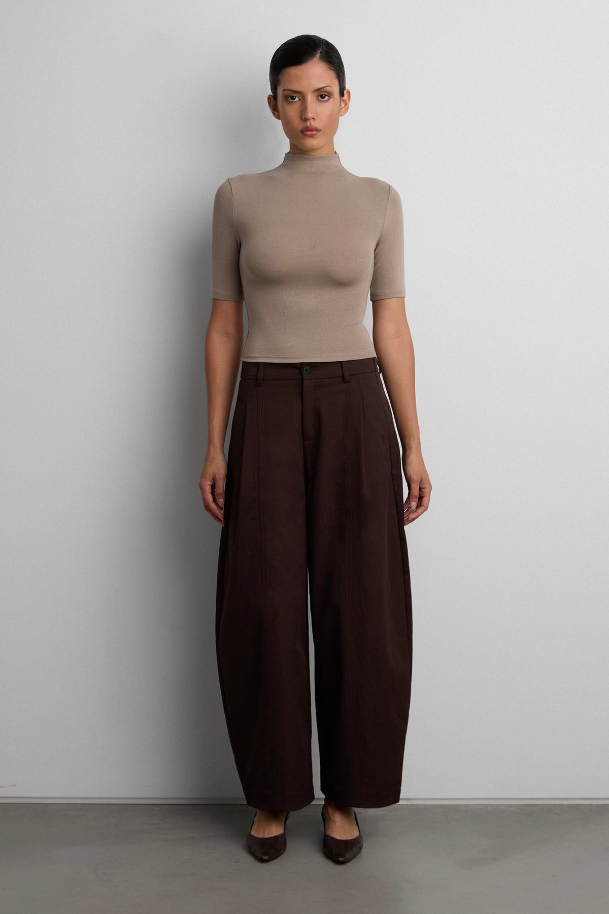 PETITE RELAXED PLEATED WIDE LEG PANT