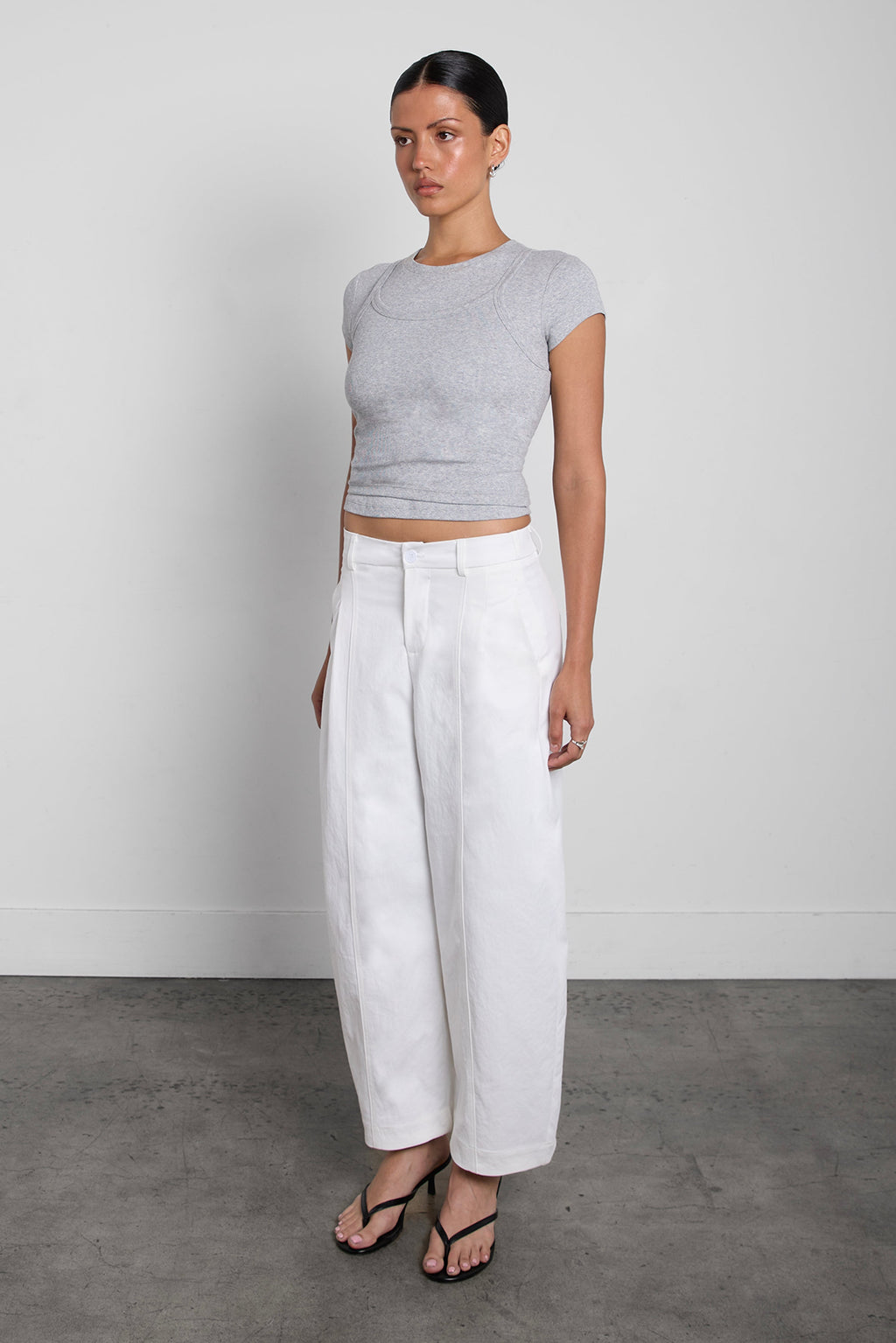 PETITE RELAXED PLEATED WIDE LEG PANT