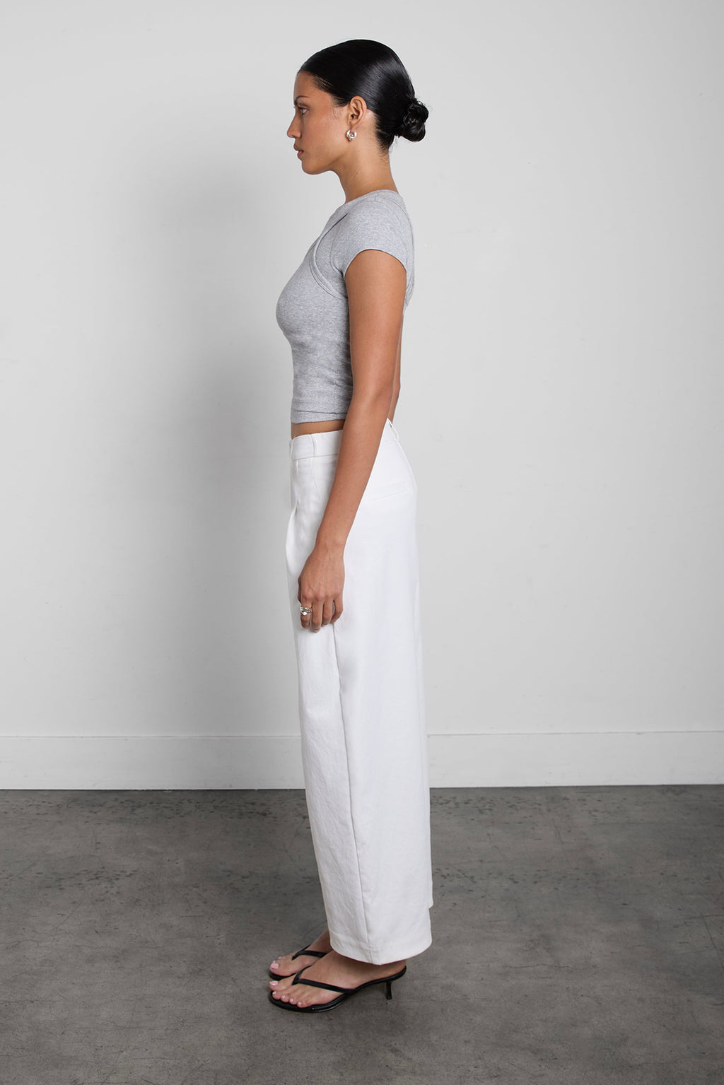 PETITE RELAXED PLEATED WIDE LEG PANT