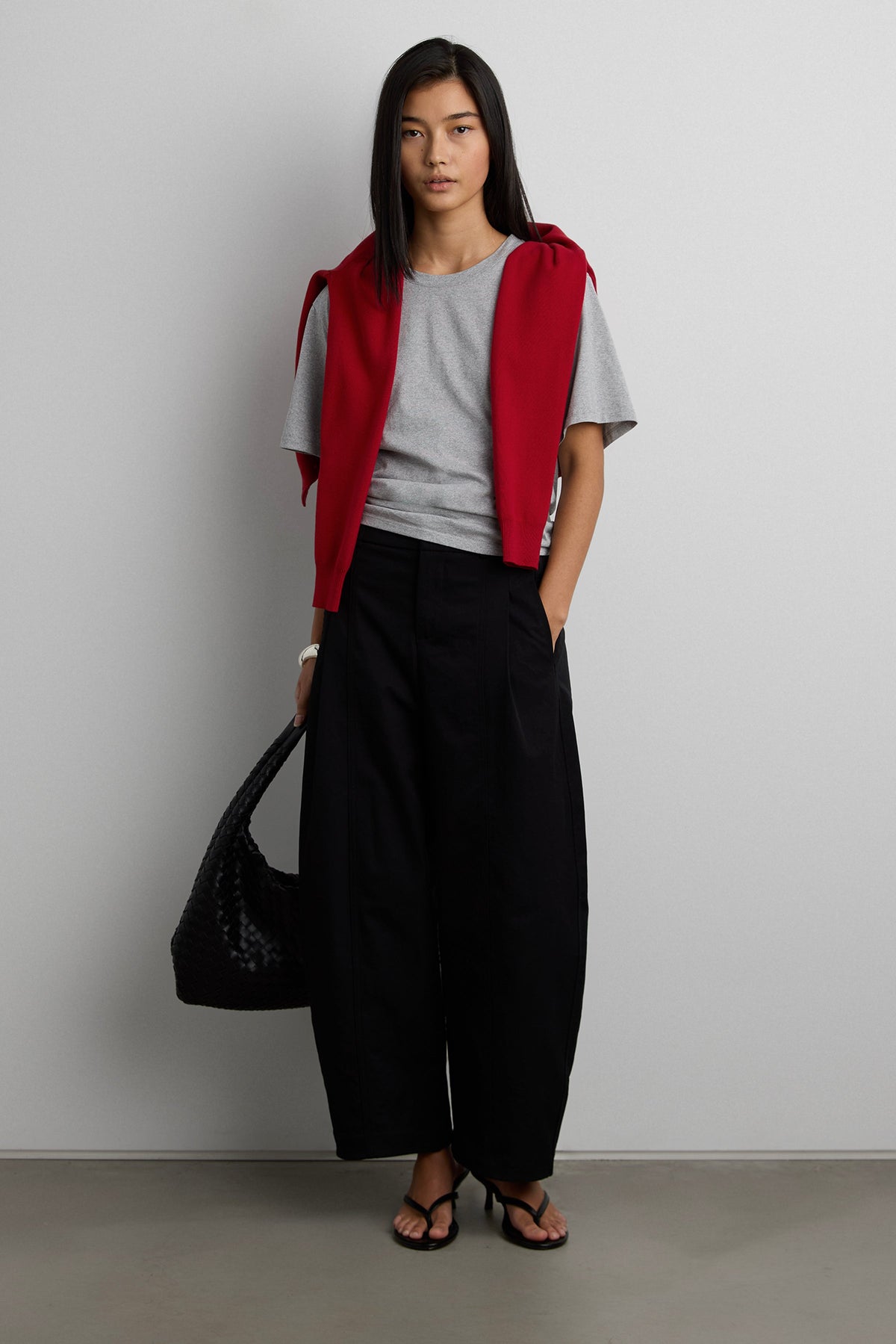 PETITE RELAXED PLEATED WIDE LEG PANT