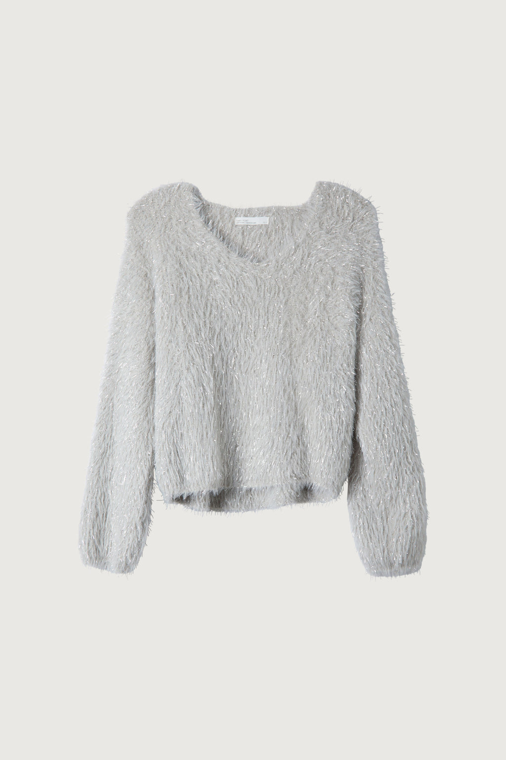 FUZZY V-NECK SWEATER
