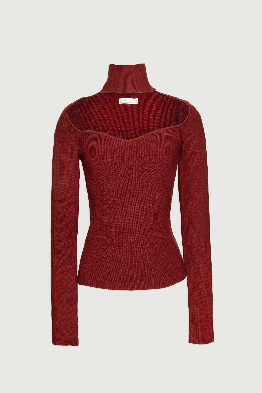 SWEETHEART CUT-OUT SWEATER